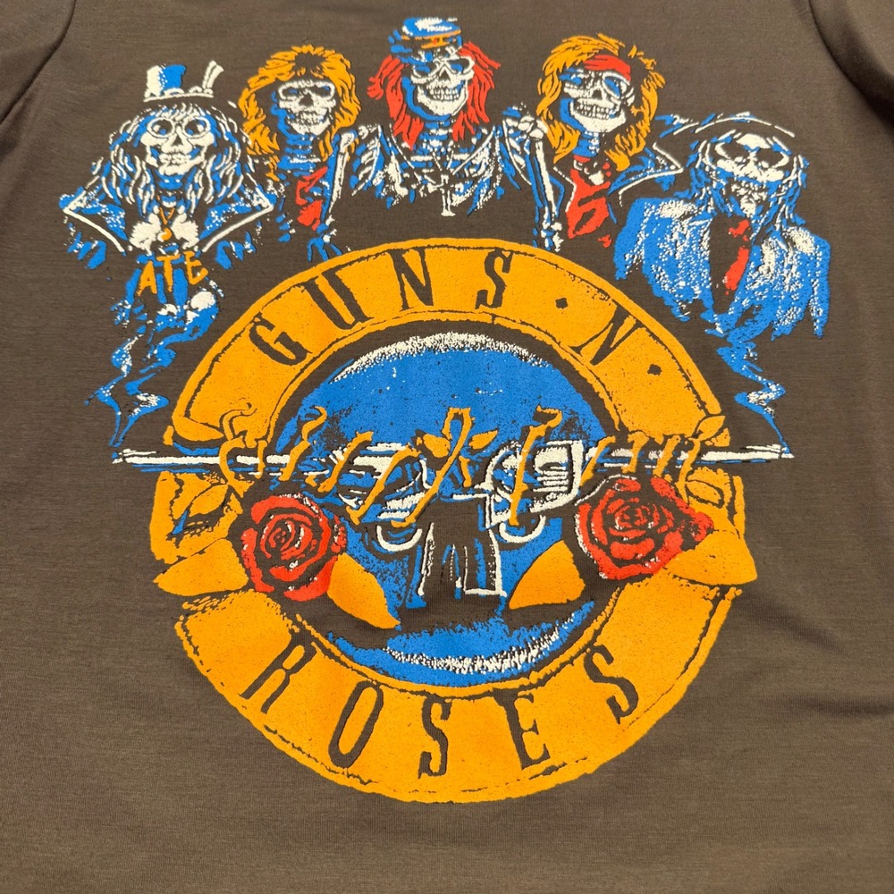 HAODUOYI Womens Guns N Roses Graphic T‎ Shirt Distressed Style Medium - Picture 2 of 5